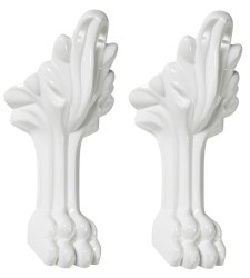 POLYSAN - RETRO podpěrné nohy dlouhé, 2 ks, bílá mat (103700000184)