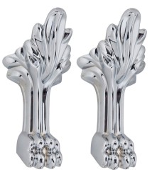 POLYSAN - RETRO podpěrné nohy dlouhé, 2 ks, chrom (103700000185)