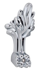 POLYSAN - RETRO podpěrné nohy krátké, 2 ks, chrom (103700000093)