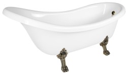 POLYSAN - RETRO volně stojící vana 174,5x82x80,5cm, bílá, nohy bronz (43388)