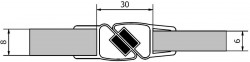 POLYSAN - Sada dvou těsnění (magnet) na 6 a 8 sklo, 2000 (Vitra Line) (M129)