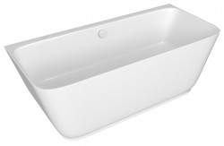 POLYSAN - SKYLLA nástěnná stojící vana litý mramor 170x75x60cm, bílá (72430)
