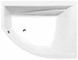 POLYSAN - TANDEM R asymetrická vana 170x130x50cm, bílá (97611)