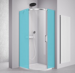 POLYSAN - THRON KOMPONENT čtvrtkruhová sprchová zástěna 900x900, čiré sklo, levá (TL2690A)