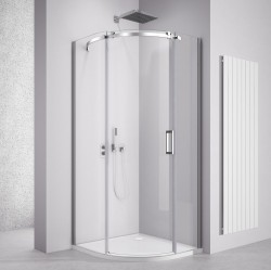 POLYSAN - THRON SQUARE čtvrtkruhová sprchová zástěna 900x900, čiré sklo, levá (TL2690-5002)