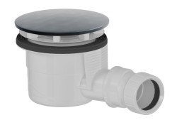 POLYSAN - Vaničkový sifon, průměr 90, DN40, krytka gun metal (17911GM)