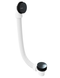 POLYSAN - Vanová souprava bez napouštění, click-clack, délka 1200, zátka 72, gun metal (71858.60)