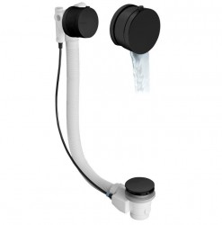 POLYSAN - Vanová souprava s napouštěním, bovden, délka 975, zátka 72, černá mat (71686B)