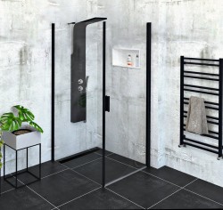 POLYSAN - ZOOM BLACK obdélníkový sprchový kout 800x900 L/P varianta (ZL1280BZL3290B)