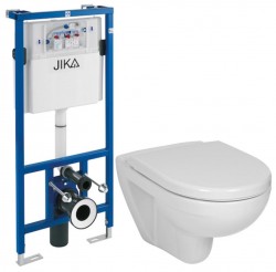 předstěnový instalační systém bez tlačítka + WC JIKA LYRA PLUS + SEDÁTKO DURAPLAST (H895652 X LY6)