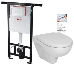 Předstěnový instalační systém bez tlačítka + WC JIKA LYRA PLUS + SEDÁTKO DURAPLAST SLOWCLOSE (AM102/1120 X LY5)