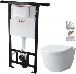 Předstěnový instalační systém bez tlačítka + WC LAUFEN PRO + SEDÁTKO (AM102/1120 X LP3)