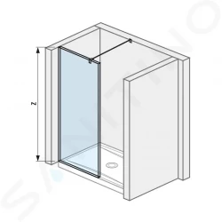 Pure Sprchová stěna 1000 mm, Jika Perla Glass, čiré sklo (H2694280026681)