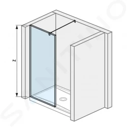Pure Sprchová stěna 700 mm, Jika Perla Glass, čiré sklo (H2674290026681)