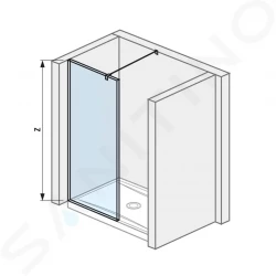 Pure Sprchová stěna 900 mm, Jika Perla Glass, čiré sklo (H2694270026681)