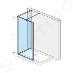 Pure Sprchová stěna Walk in L dvoudílná 1200x800 mm, Jika Perla Glass, čiré sklo (H2694210026681)