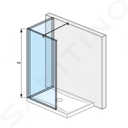 Pure Sprchová stěna Walk in L dvoudílná 1200x900 mm, Jika Perla Glass, čiré sklo (H2694220026681)