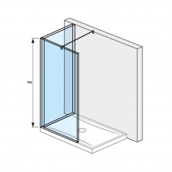 Pure Sprchová stěna Walk in L dvoudílná 120x80 cm, Jika Perla Glass, čiré sklo (H2694210026681)
