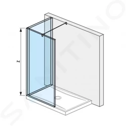 Pure Sprchová stěna Walk in L dvoudílná 1300x900 mm, Jika Perla Glass, čiré sklo (H2694240026681)