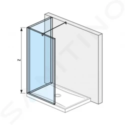 Pure Sprchová stěna Walk in L dvoudílná 1400x900 mm, Jika Perla Glass, čiré sklo (H2694260026681)