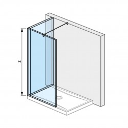 Pure Sprchová stěna Walk in L dvoudílná 140x90 cm, Jika Perla Glass, čiré sklo (H2694260026681)