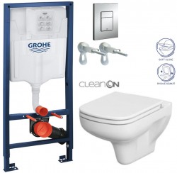 Rapid SL pro závěsné WC 38528SET s chromovou deskou + WC CERSANIT CLEANON COLOUR + SEDÁTKO (38772001 CN1)