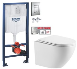 Rapid SL pro závěsné WC 38528SET s chromovou deskou + WC INVENA LIMNOS /VÍROVÉ SPLACH/ WITH SOFT, včetně soft/close sedátka (38772001 LI1)