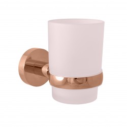 RAV Slezák - COLORADO - Koupelnový doplněk Držák kartáčků skleněný, Zlatá Růžová - lesklá COA0201ZRL (COA0201ZRL)