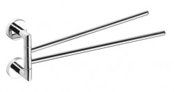RAV Slezák - COLORADO - Koupelnový doplněk Dvojitý držák ručníků otočný 399 mm, Chrom COA0602 (COA0602)