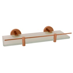 RAV Slezák - COLORADO - Koupelnový doplněk Polička skleněná 300 mm, Zlatá Růžová - kartáčovaná COA0900/30ZRK (COA0900/30ZRK)