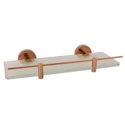 RAV Slezák - COLORADO - Koupelnový doplněk Polička skleněná 300 mm, Zlatá Růžová - lesklá COA0900/30ZRL (COA0900/30ZRL)