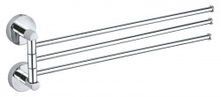 RAV Slezák - COLORADO - Koupelnový doplněk Trojitý držák ručníků otočný 399 mm, Chrom COA0603 (COA0603)