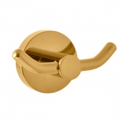 RAV Slezák - COLORADO - Koupelnový doplněk Věšáček dvojitý, Zlatá - kartáčovaná COA0102ZK (COA0102ZK)