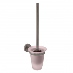 RAV Slezák - COLORADO - Koupelnový doplněk WC štětka, skleněná miska, Metal Grey - kartáčovaná COA0500MGK (COA0500MGK)