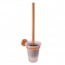 RAV Slezák - COLORADO - Koupelnový doplněk WC štětka, skleněná miska, Zlatá Růžová - kartáčovaná COA0500ZRK (COA0500ZRK)