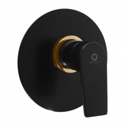 RAV Slezák - COLORADO - Sprchová baterie podomítková 1-cestná s tělesem, Černá matná/Zlatá CO183LCMATZ (CO183LCMATZ)