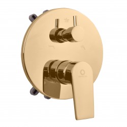 RAV Slezák - COLORADO - Vanová/Sprchová baterie podomítková 3-cestná s tělesem a s boxem, Zlatá - lesklá CO187BOXZ (CO187BOXZ)