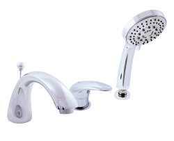 RAV Slezák - DUNAJ - Vanová baterie 3-otvorová, vodopád, Chrom, 3,8