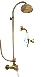 RAV Slezák - LABE - Sprchový systém s vodovodní baterií, Stará mosaz (Bronz) L581.5/3SM (L581.5/3SM)