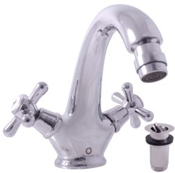 RAV Slezák - MORAVA RETRO - Bidetová baterie s výpustí, Chrom, 1/2