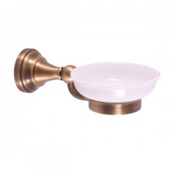 RAV Slezák - MORAVA RETRO - Koupelnový doplněk Mýdlenka keramická, Stará mosaz (Bronz) MKA0300SM (MKA0300SM)