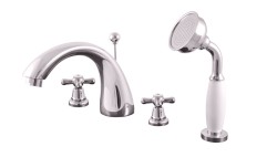 RAV Slezák - MORAVA RETRO - Vanová baterie 4-otvorová, Chrom, 1/2