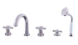 RAV Slezák - MORAVA RETRO - Vanová baterie 5-otvorová, Chrom, 3,8
