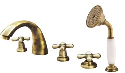 RAV Slezák - MORAVA RETRO - Vanová baterie 5-otvorová, Stará mosaz (Bronz), 3,8