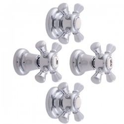 RAV Slezák - MORAVA RETRO - Vanová/Sprchová baterie podomítková 2-cestná s tělesem, Chrom (MK386K)