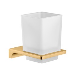 RAV Slezák - NIL - Koupelnový doplněk Držák kartáčků skleněný, Zlatá - kartáčovaná NLA0201ZK (NLA0201ZK)