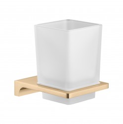 RAV Slezák - NIL - Koupelnový doplněk Držák kartáčků skleněný, Zlatá - lesklá NLA0201Z (NLA0201Z)