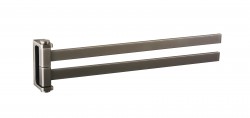 RAV Slezák - NIL - Koupelnový doplněk Držák ručníků otočný, Metal Grey NLA0602MG (NLA0602MG)