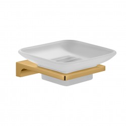 RAV Slezák - NIL - Koupelnový doplněk Mýdlenka skleněná, Zlatá - kartáčovaná NLA0300ZK (NLA0300ZK)