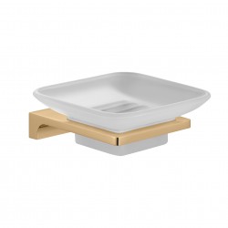 RAV Slezák - NIL - Koupelnový doplněk Mýdlenka skleněná, Zlatá - lesklá NLA0300Z (NLA0300Z)